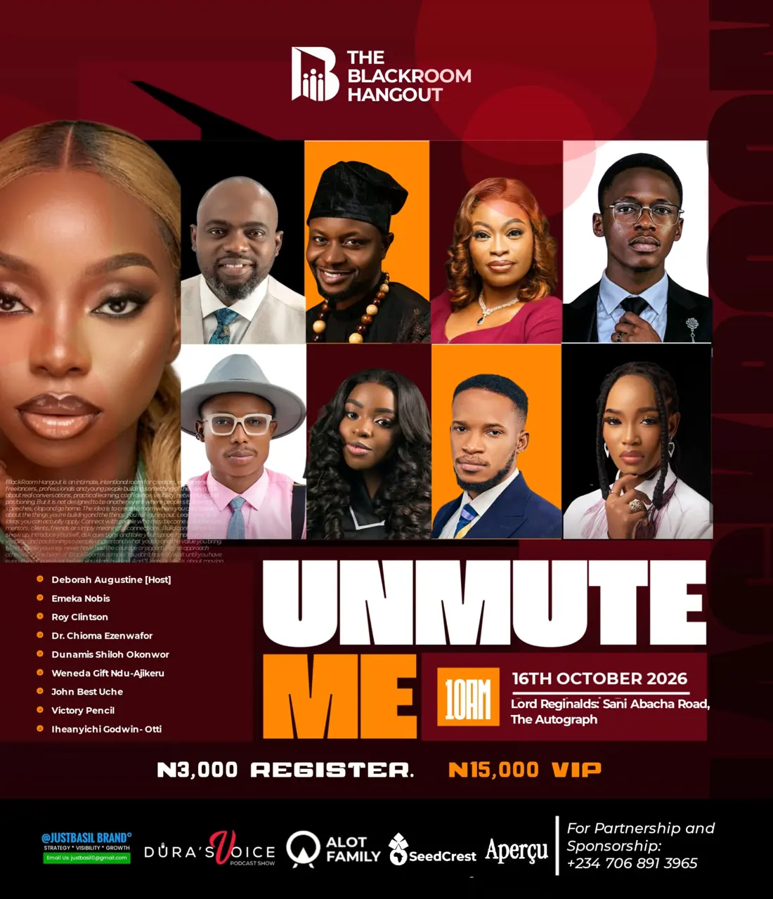 Unmute Me by The Blackroom Hangout: one event, one price, on