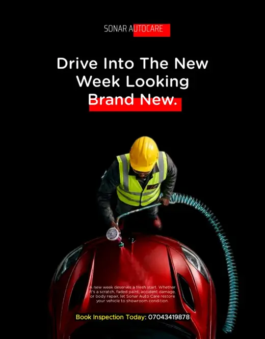 Drive Into The New Week, Sonar Autocare design